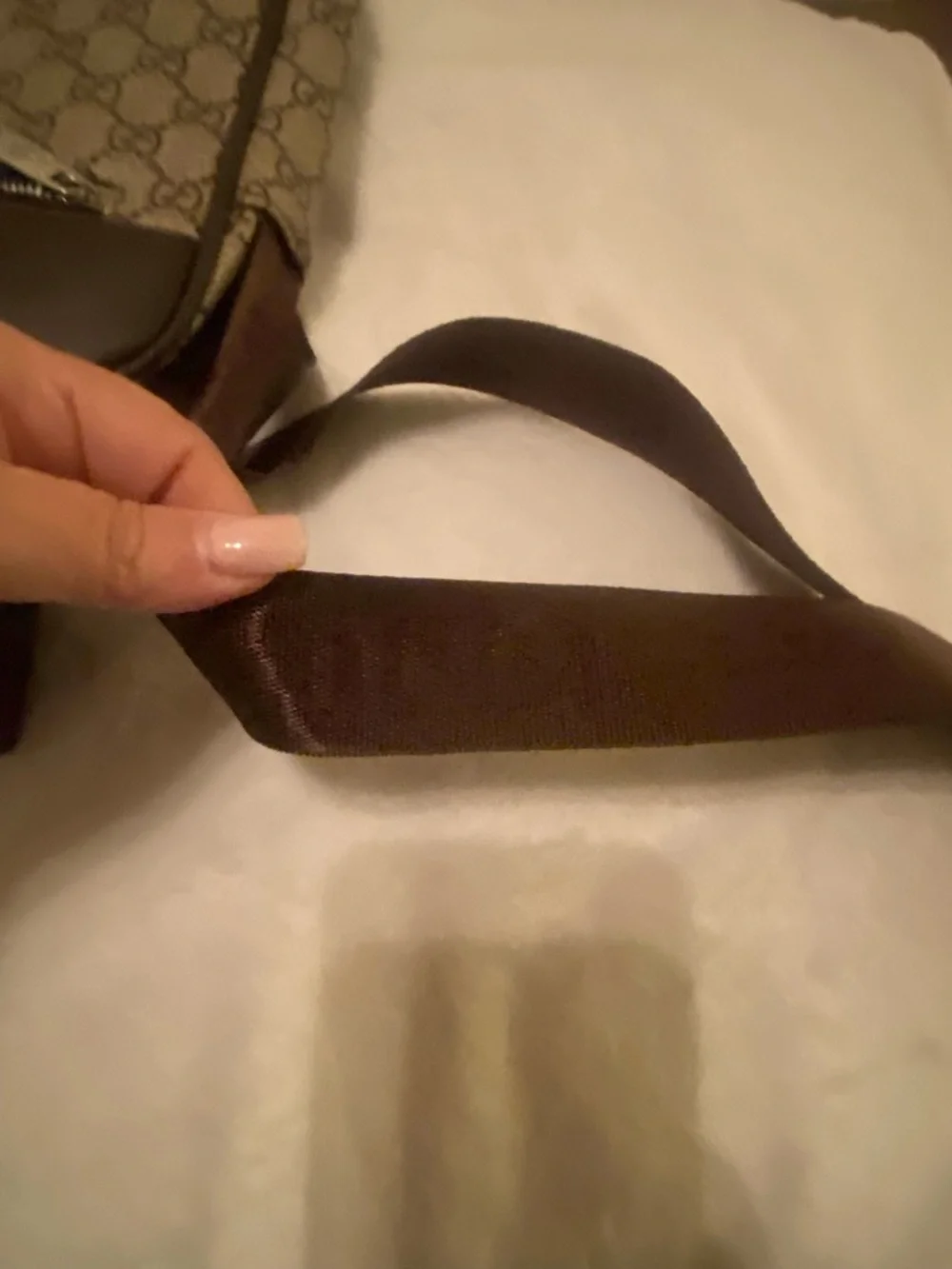 Designer Monogram Crossbody Messenger Bag in Brown